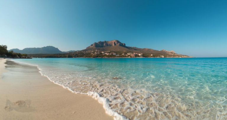 Mallorca Traumstrand mit türkisblauem Meer und mediterraner Landschaft