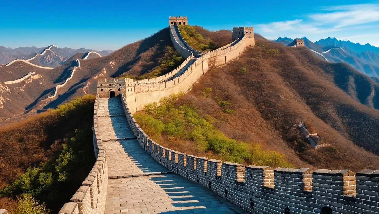 Die Chinesische Mauer Liebesschloss-Brücken
