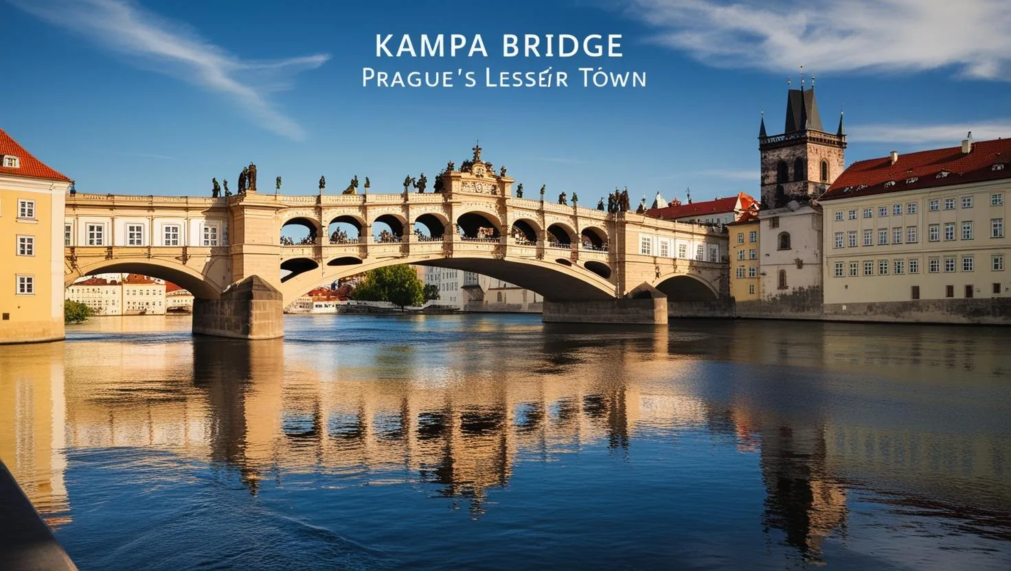 Die Kampa-Brücke auf der Prager Kleinseite Liebesschloss-Brücken