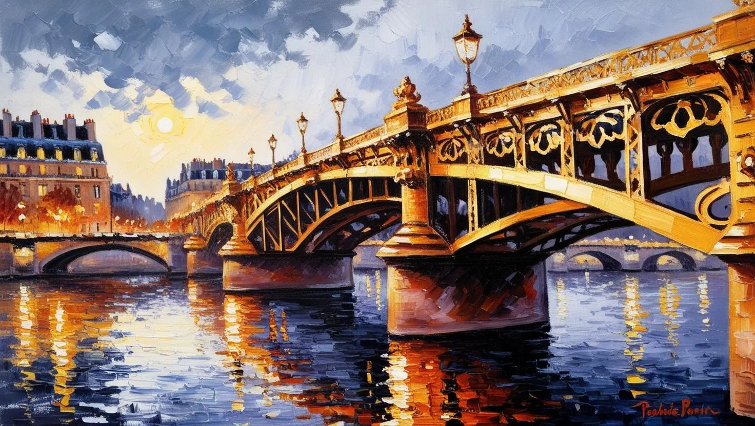 Die Pont des Arts in Paris Liebesschloss-Brücken