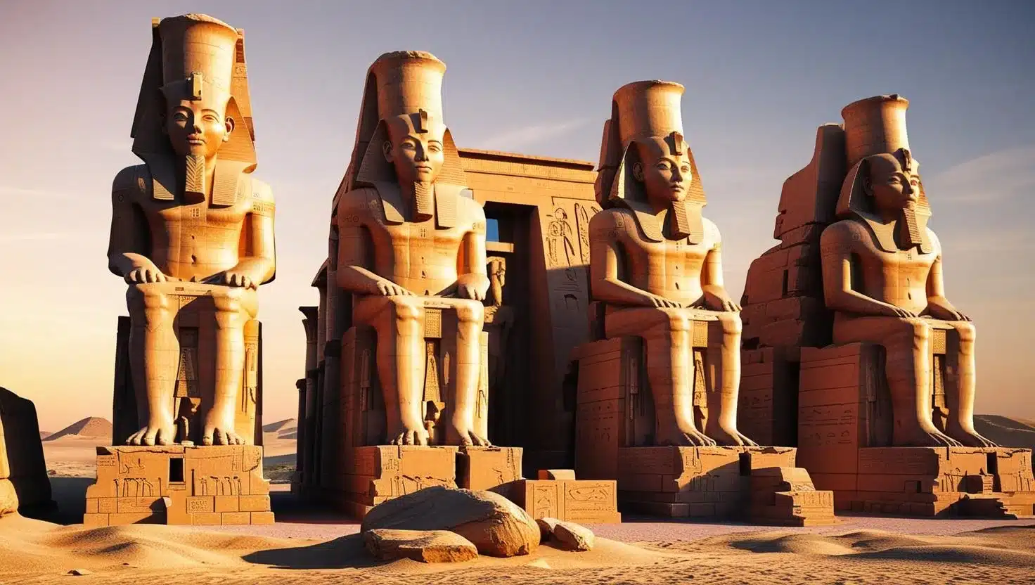 Abu Simbel in Ägypten mit den monumentalen Tempeln von Ramses II.