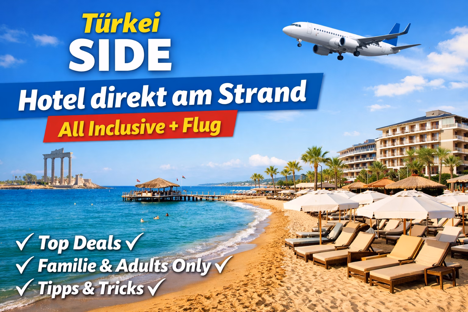türkei side hotel direkt am strand all inclusive mit flug
