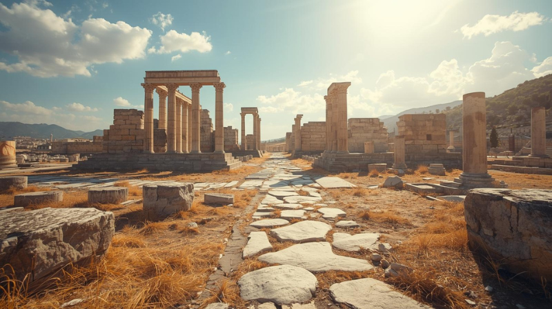 Ruinen der antiken Stadt Perge nahe Belek – historischer Ausflug an der türkischen Riviera