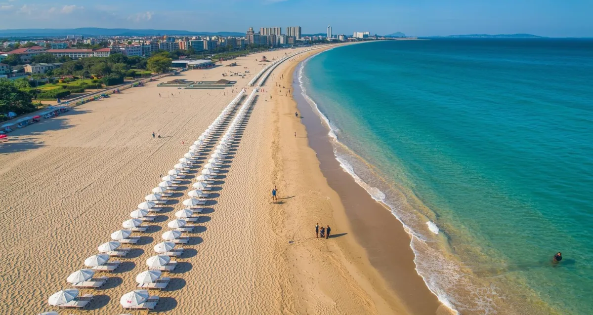 Sonnenstrand Bulgarien – Billig Reisen All Inclusive am Schwarzen Meer Sonnenstrand Bulgarien mit Hotels und Liegenreihen – günstiger All Inclusive Urlaub