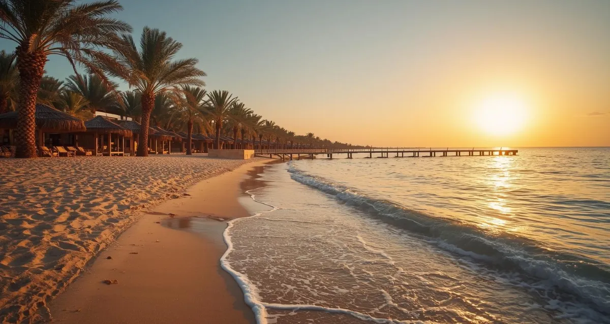 Hurghada Strand bei Sonnenuntergang