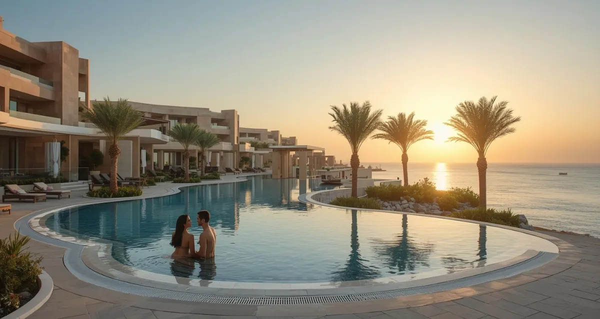 Luxuriöses Adults Only Resort in Ägypten mit Pool und Meerblick
