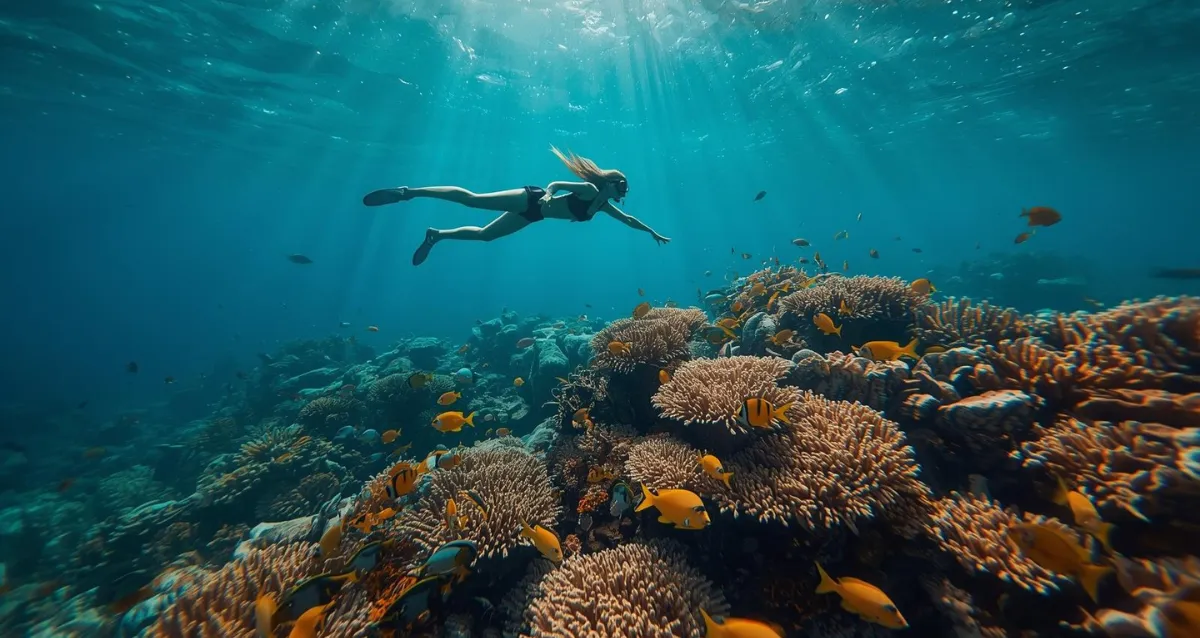 Schnorcheln in Sharm el Sheikh mit bunten Korallen und Fischen im Roten Meer