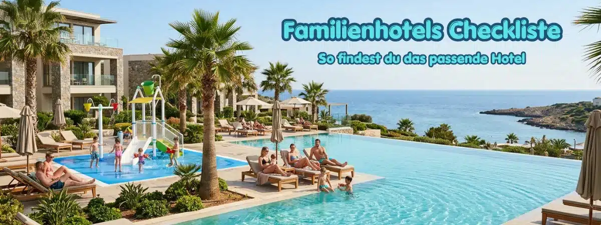 Familienfreundliches Hotel mit Pool, Kinderbereich und Meerblick in sonniger Urlaubsatmosphäre