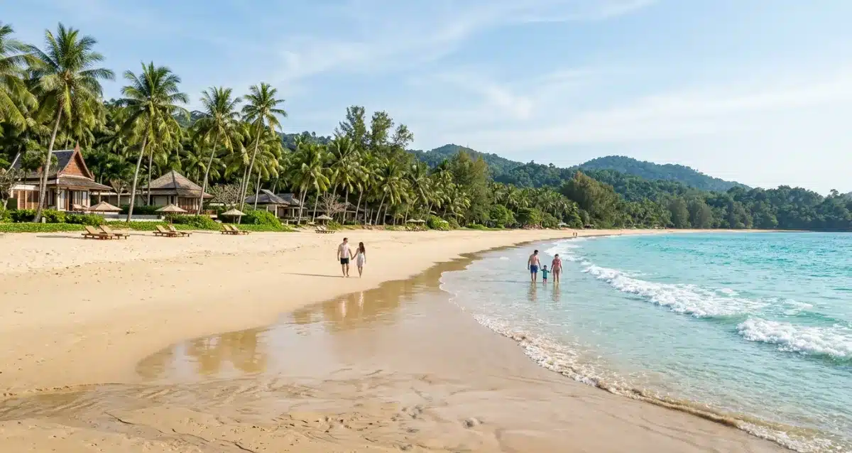 Khao Lak mit langem Strand und ruhiger Resortküste
