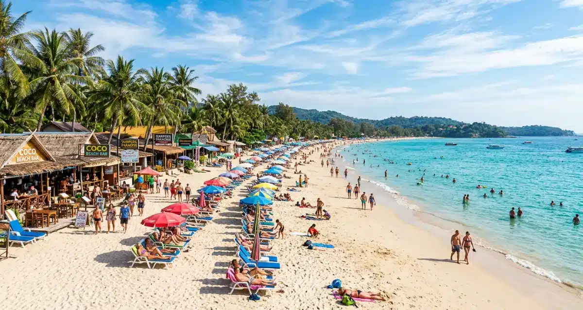 Chaweng Beach auf Koh Samui mit langem Strand und tropischem Meer