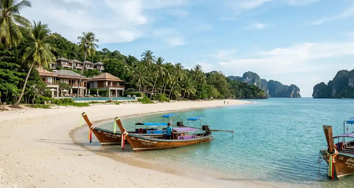 Phuket mit Strand, Meer und tropischer Küste