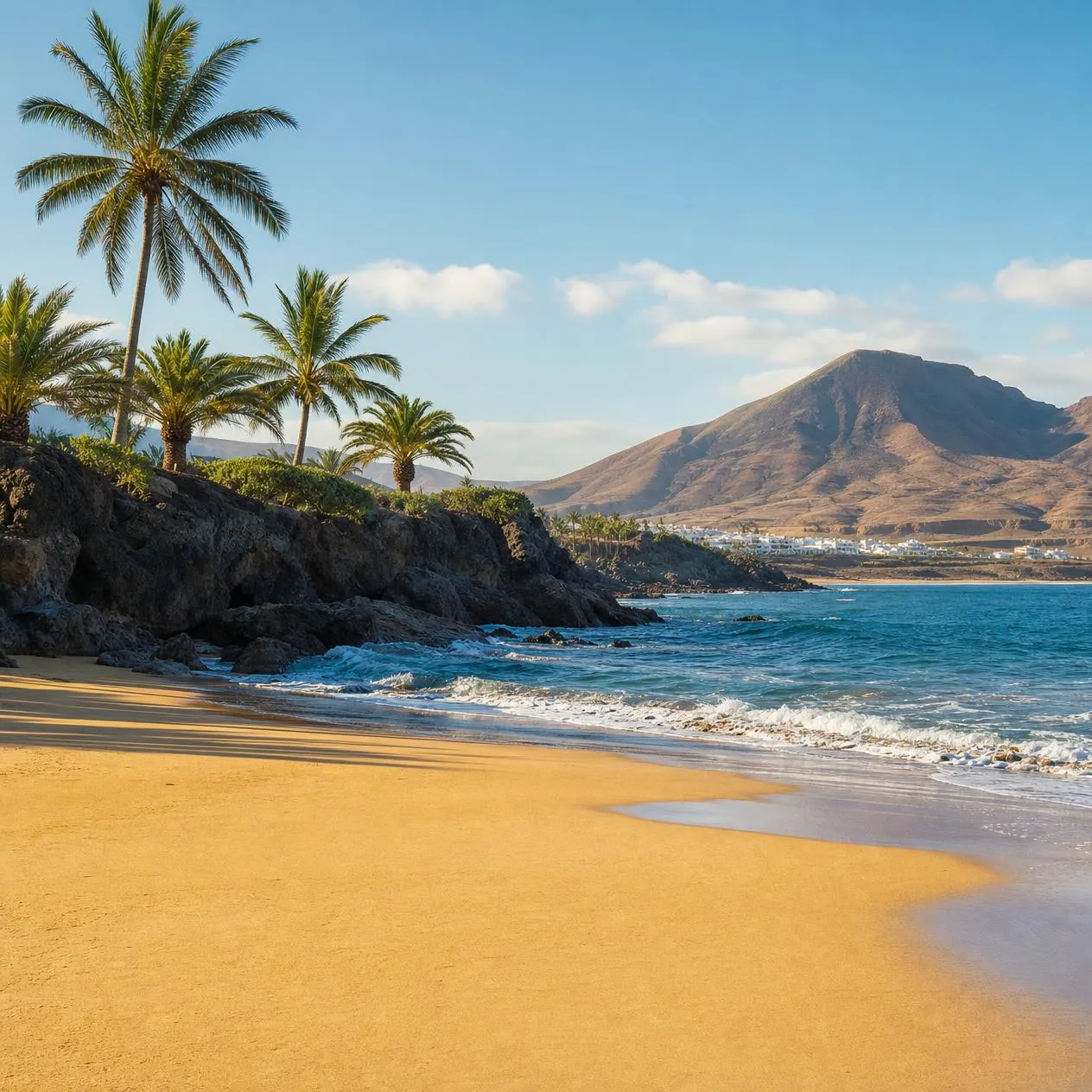 Vulkanische Küste und Strand auf den Kanarischen Inseln