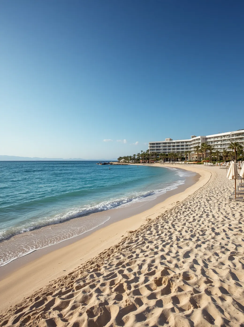 Strand und modernes Urlaubsresort an der Türkischen Riviera